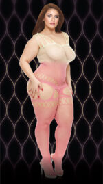 Pink Mirage Suspender Bodystocking - Q - Image 2
