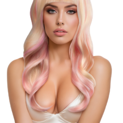 Nicki Premium Stylable Wig - Light Pink - Blonde