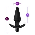 Anal Adventures Platinum - Silicone Vibrating Plug - Black - Image 6
