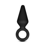 Anal Adventures - Platinum - Silicone Loop Plug - Small - Black - Image 5