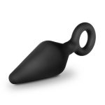 Anal Adventures - Platinum - Silicone Loop Plug - Small - Black - Image 3