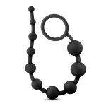 Anal Adventures - Platinum - Silicone 10 Anal Beads - Black - Image 6