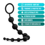 Anal Adventures - Platinum - Silicone 10 Anal Beads - Black - Image 5