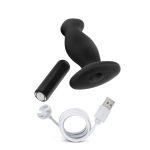 Anal Adventures- Platinum- Silicone Vibrating Prostate Massager 02-Black - Image 2