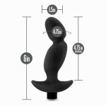 Anal Adventures- Platinum - Silicone Vibrating Prostate Massager 04-Black - Image 5