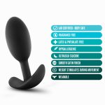 Anal Adventures - Platinum - Silicone Vibra Slim Plug -Medium - Black - Image 5