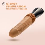 Dr. Skin Silicone - Dr. Arthur - Thrusting Gyrating Vibrating Dildo - Tan - Image 3