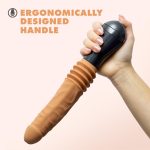 Dr. Skin Silicone - Dr. Arthur - Thrusting Gyrating Vibrating Dildo - Tan - Image 4