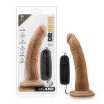 Dr. Skin - Dr. Dave - 7 Inch Vibrating Cock With Suction Cup - Mocha - Image 4