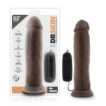 Dr. Skin - Dr. Throb - 9.5 Inch Vibrating Realistic Cock With Suction Cup - Chocolate - Image 3