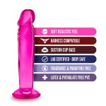 B Yours - Sweet n Small 6 Inch Dildo With Suction Cup - Pink - Image 8
