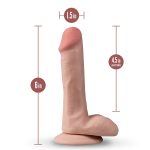 Dr. Skin Plus - 6 Inch Posable Dildo With Balls - Vanilla - Image 4