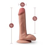 Dr. Skin Plus - 6 Inch Posable Dildo With Balls - Mocha - Image 4