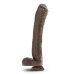 Dr. Skin Mr. Ed 13 Inch Dildo with Suction Cup - Chocolate - Image 3