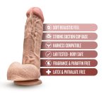 Dr. Skin - Mr. D - 8.5 Inch Dildo With Balls - Beige - Image 3
