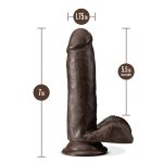 Dr. Skin Plus - 7 Inch Posable Dildo With Balls - Chocolate - Image 6