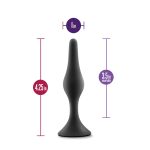 Anal Adventures Platinum - Silicone Beginner Plug - Medium - Black - Image 3