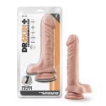 Dr. Skin Plus - 9 Inch Posable Dildo With Balls - Vanilla - Image 2