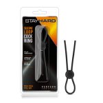 Stay Hard - Silicone Loop Cock Ring - Black - Image 3