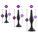 Anal Adventures Platinum - Silicone Beginner Plug Kit - Black - Image 3