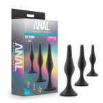 Anal Adventures Platinum - Silicone Beginner Plug Kit - Black - Image 2