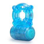 Stay Hard - Rechargeable 5 Function Cock Ring - Blue - Image 4