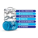 Play With Me - Pleaser Rechargeable C-Ring - Blue - Image 2