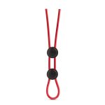 Stay Hard - Silicone Double Loop Cock Ring - Red - Image 2