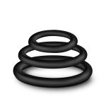 Performance - Vs4 Pure Premium Silicone Cockring Set - Black - Image 2