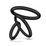 Performance - Vs4 Pure Premium Silicone Cockring Set - Black - Image 3