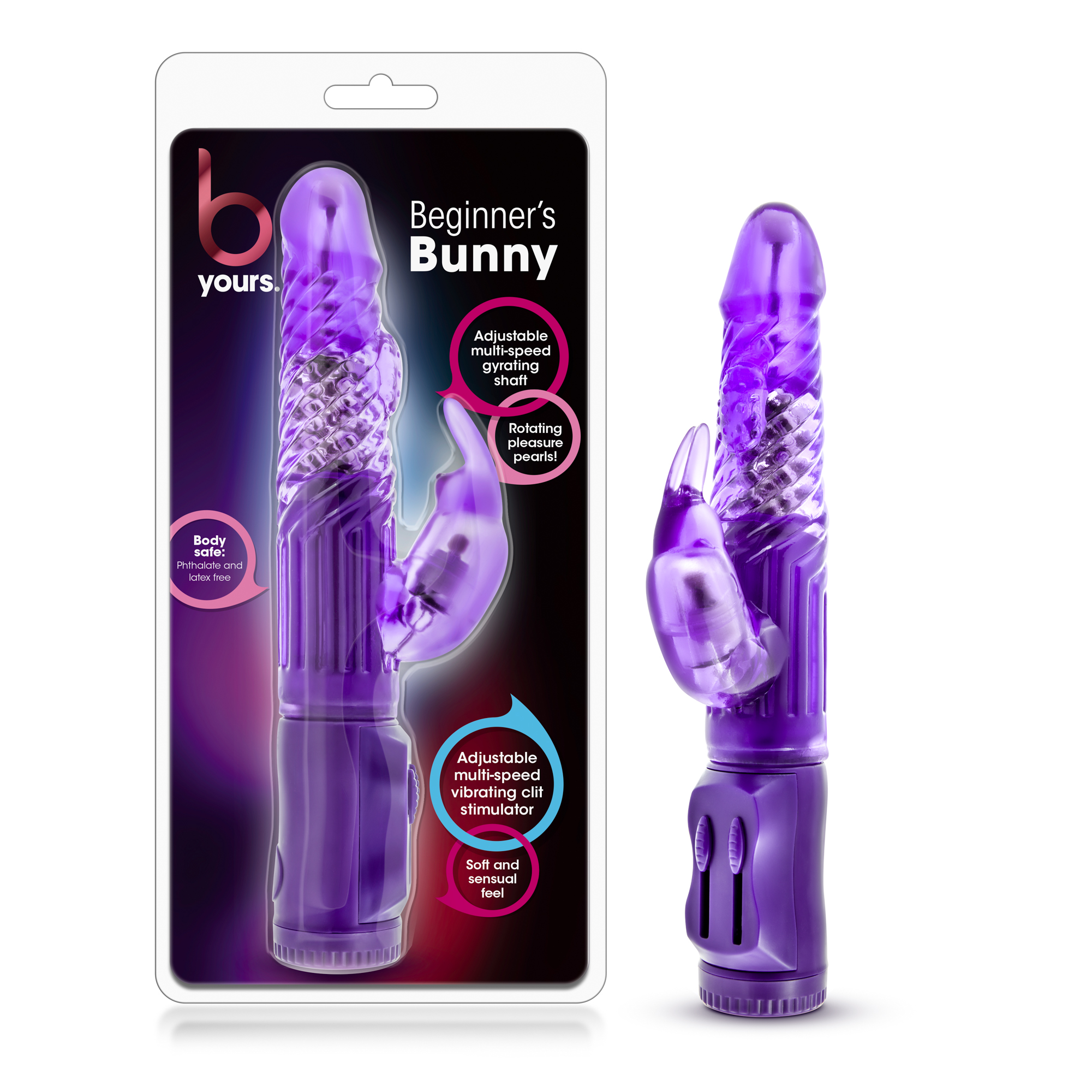 www.blushnovelties.com B Yours - Beginners Bunny - Purple - Image 1