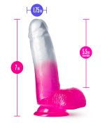 B Yours - Sugar Magnolia - 7 Inch Dildo - Fuchsia - Image 5