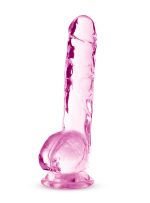 Naturally Yours - 8 Inch Crystalline Dildo - Rose - Image 3