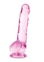 Naturally Yours - 8 Inch Crystalline Dildo - Rose - Image 5