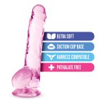 Naturally Yours - 8 Inch Crystalline Dildo - Rose - Image 6