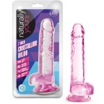 Naturally Yours - 7 Inch Crystalline Dildo - Rose