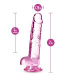 Naturally Yours - 7 Inch Crystalline Dildo - Rose - Image 5