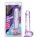 Naturally Yours - 7 Inch Crystalline Dildo - Amethhyst