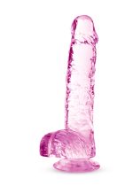 Naturally Yours - 6 Inch Crystalline Dildo - Rose - Image 3