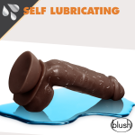 Dr. Skin Glide - 8.5 Inch Self Lubricating Dildo Lubricating Dildo With Balls - Chocolate - Image 4