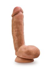 Dr. Skin Glide - 8.5 Inch Self Lubricating Dildo Lubricating Dildo With Balls - Mocha - Image 7