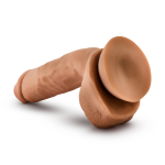 Dr. Skin Glide - 8.5 Inch Self Lubricating Dildo Lubricating Dildo With Balls - Mocha - Image 6