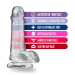 Naturally Yours - 6 Inch Glitter Cock - Sparkling Clear - Image 6