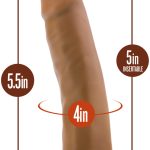 Dr. Skin Silicone - Dr. Lucas - 5 Inch Dong With Suction Cup - Mocha