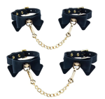 Temptasia Ardor Wrist and Ankle Restraints Black With Bow