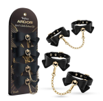 Temptasia Ardor Wrist and Ankle Restraints Black With Bow - Image 2