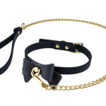 Temptasia Ardor - Collar and Leash - Black With Bow