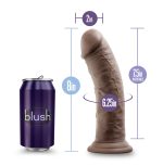 Au Naturel - 8 Inch Dildo With Suction Cup - Chocolate - Image 6