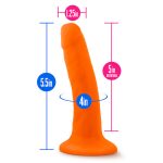 Neo - 5.5 Inch Dual Density Cock - Neon Orange - Image 2