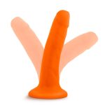 Neo - 5.5 Inch Dual Density Cock - Neon Orange - Image 5